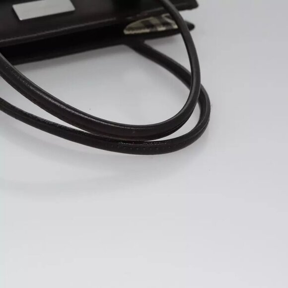 BURBERRY Nova Check Hand Bag Canvas Beige Brown Auth BA050 - Picture 6 of 15